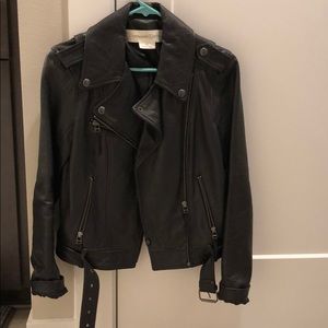 Treasure and bond dark gray leather jacket